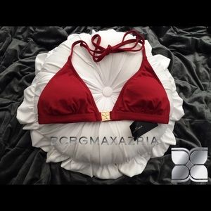 BCBGMAXAZRIA NWT Red Bikini Top